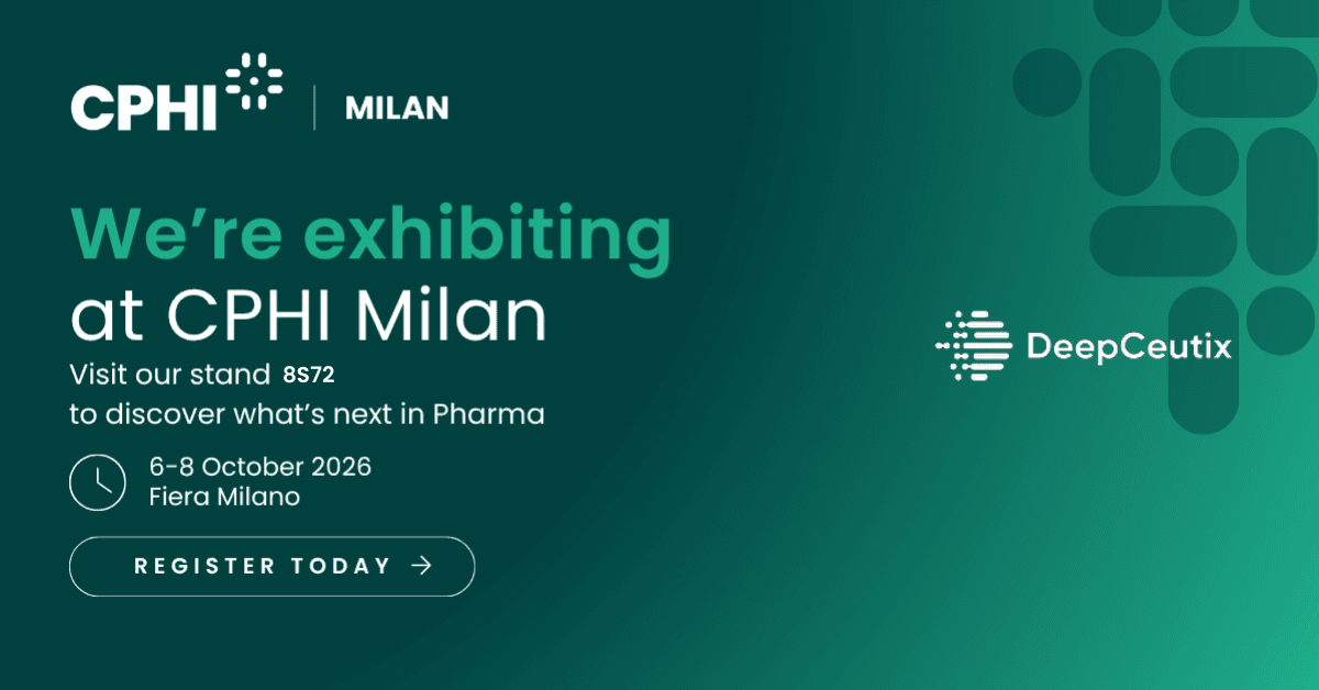 DeepCeutix is exhibiting at CPHI Milan 2026, stand 8S72, 6 to 8 October 2026, Fiera Milano